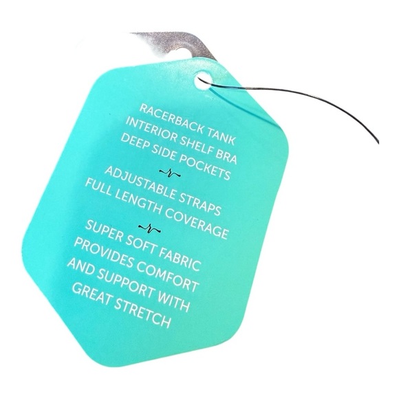 RISE Dynamic Racer Back Compression Cami Workout Top NEW Size 1X Black Purple - Picture 4 of 16